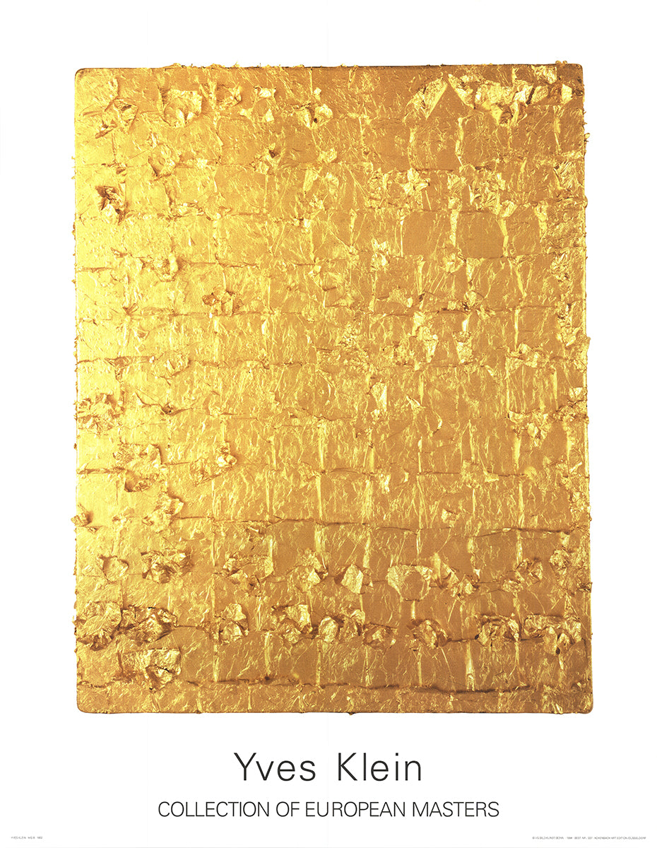 Yves Klein (1928-1962) Exhibition Poster 1994. Cert. of Provenance
