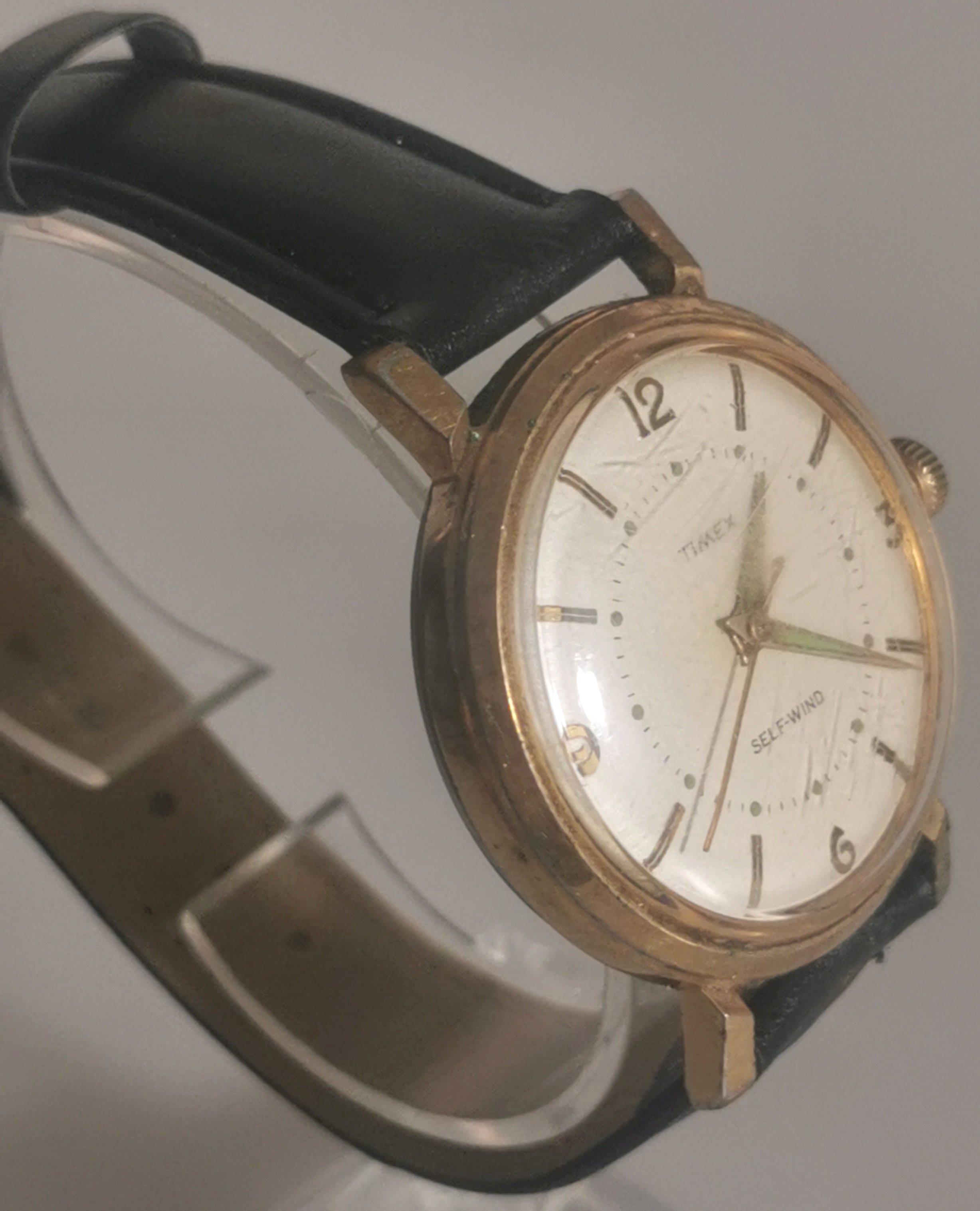Vintage Timex Self-Wind Automatic Gents Wristwatch – Gold Tone – Working