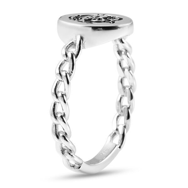 New! Sterling Silver Dragon Signet Ring