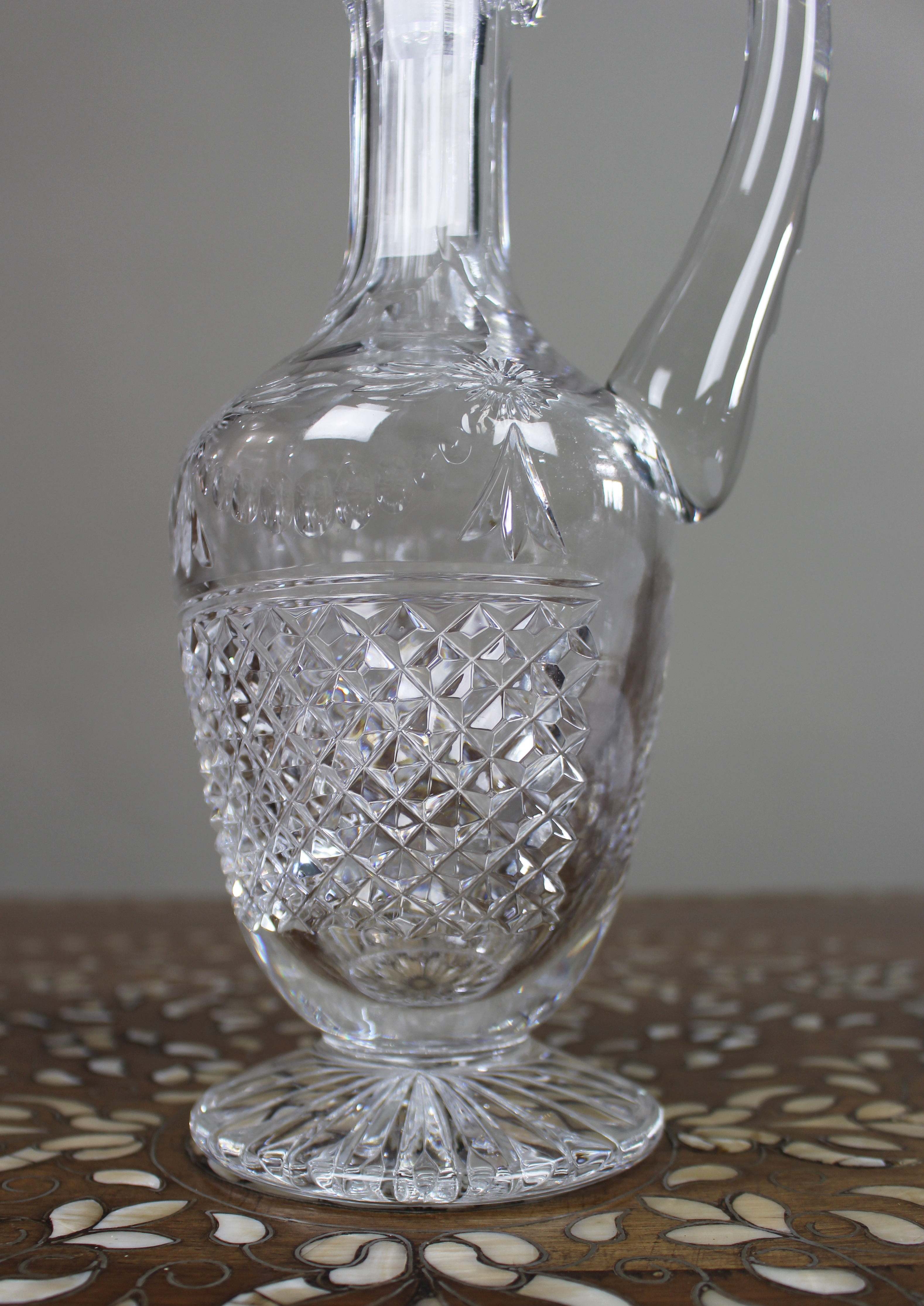 Fine Stuart Crystal Beaconsfield Cut Glass Claret Jug