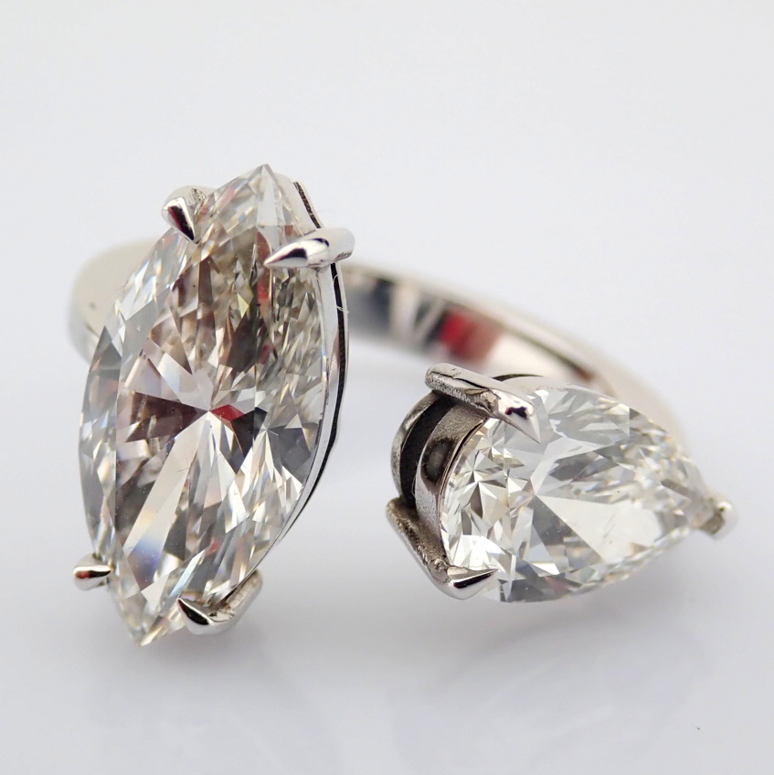 Marquise Cut Lab-Grown Diamond Ring - 4.9 Total Carat (IGI Certified)