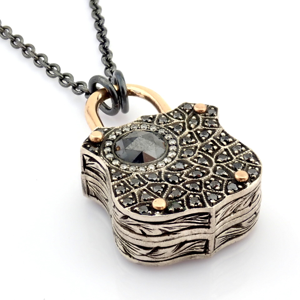 Natural Diamond 14K Rose/Pink Gold Necklace