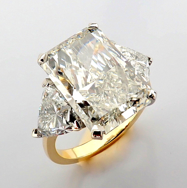 Radiant Cut Lab-Grown Diamond Ring - 10.82 Total Carat (IGI Certified)