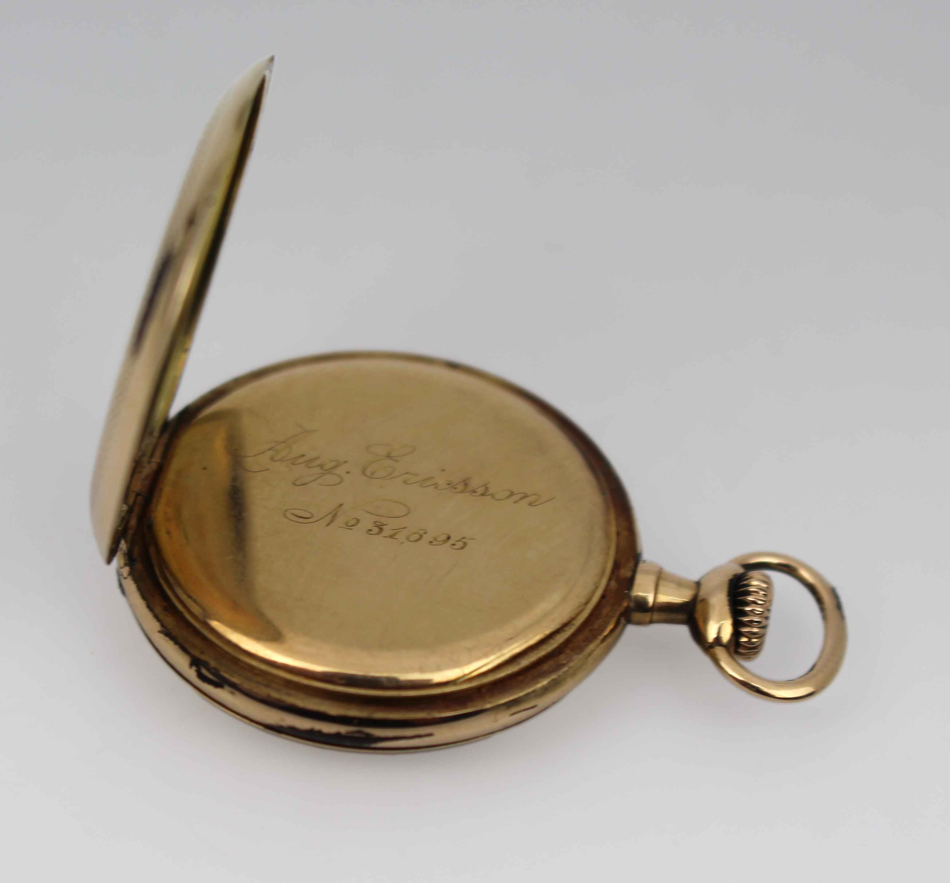 Fine 14ct Gold Pocket Watch by August Ericsson, St Petersburg c.1890