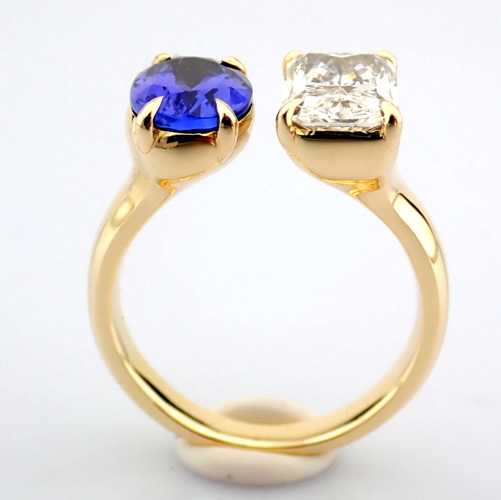 Radiant Cut Lab-Grown Diamond Ring - 3.61 Total Carat (IGI Certified)