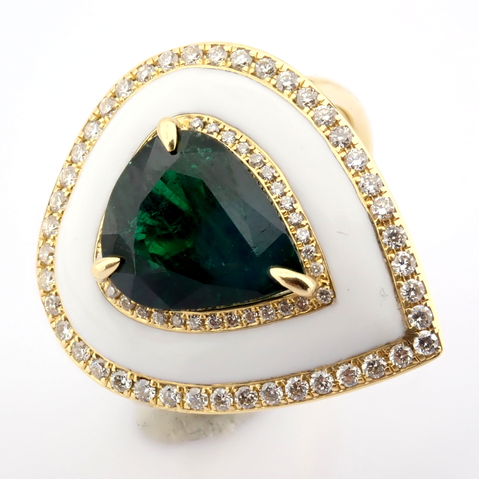 Natural Diamond 18K Yellow Gold Ring