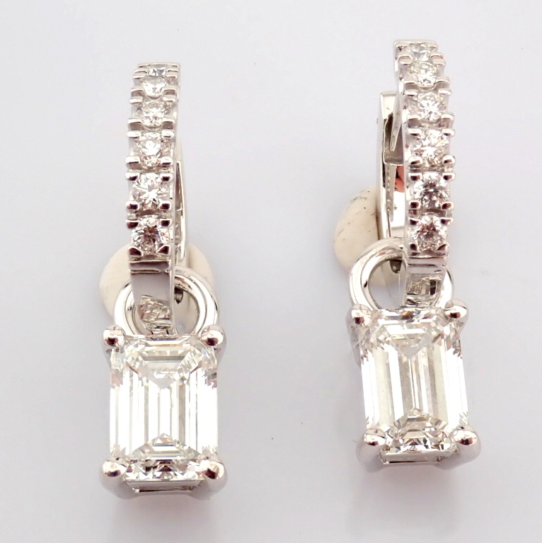 Emerald Cut Lab-Grown Diamond Earring - 2.41 Total Carat (IGI Certified)