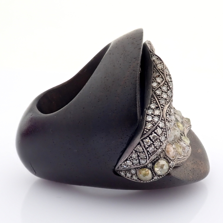 Natural Diamond 925 Silver Ring
