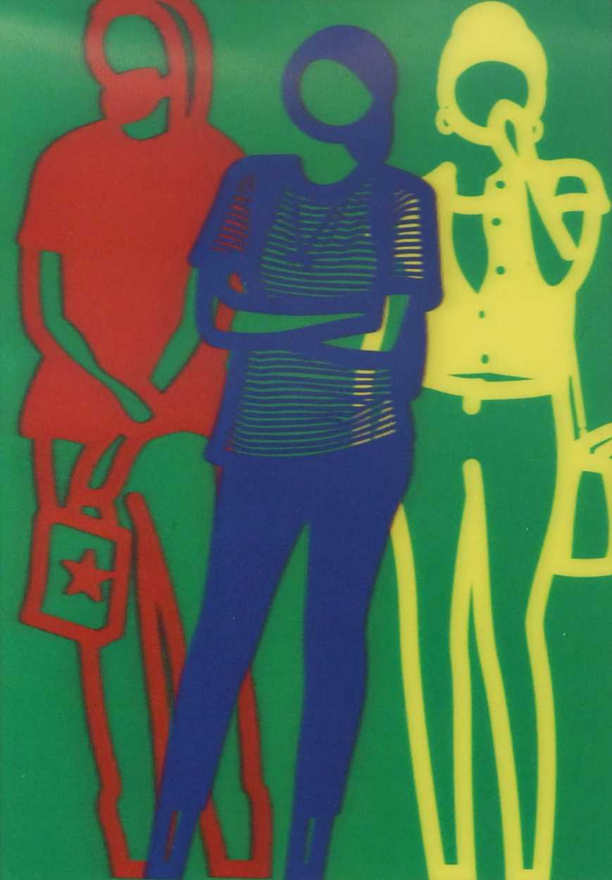 Julian Opie (1958-), Krobath, 3D Lenticular Moving Image, In Vibrant Colour, Framed, 2019