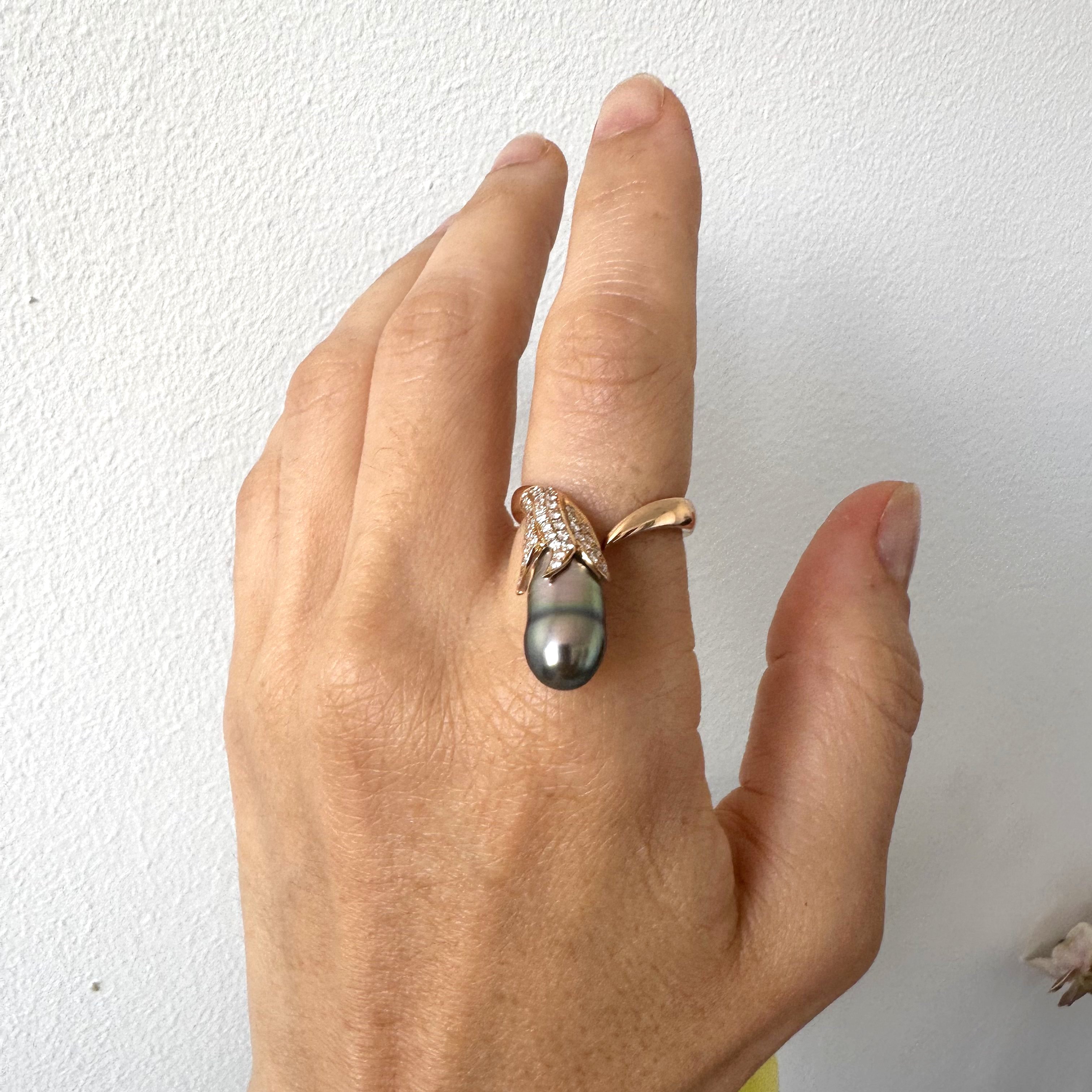 Natural Diamond 18K Rose/Pink Gold Ring