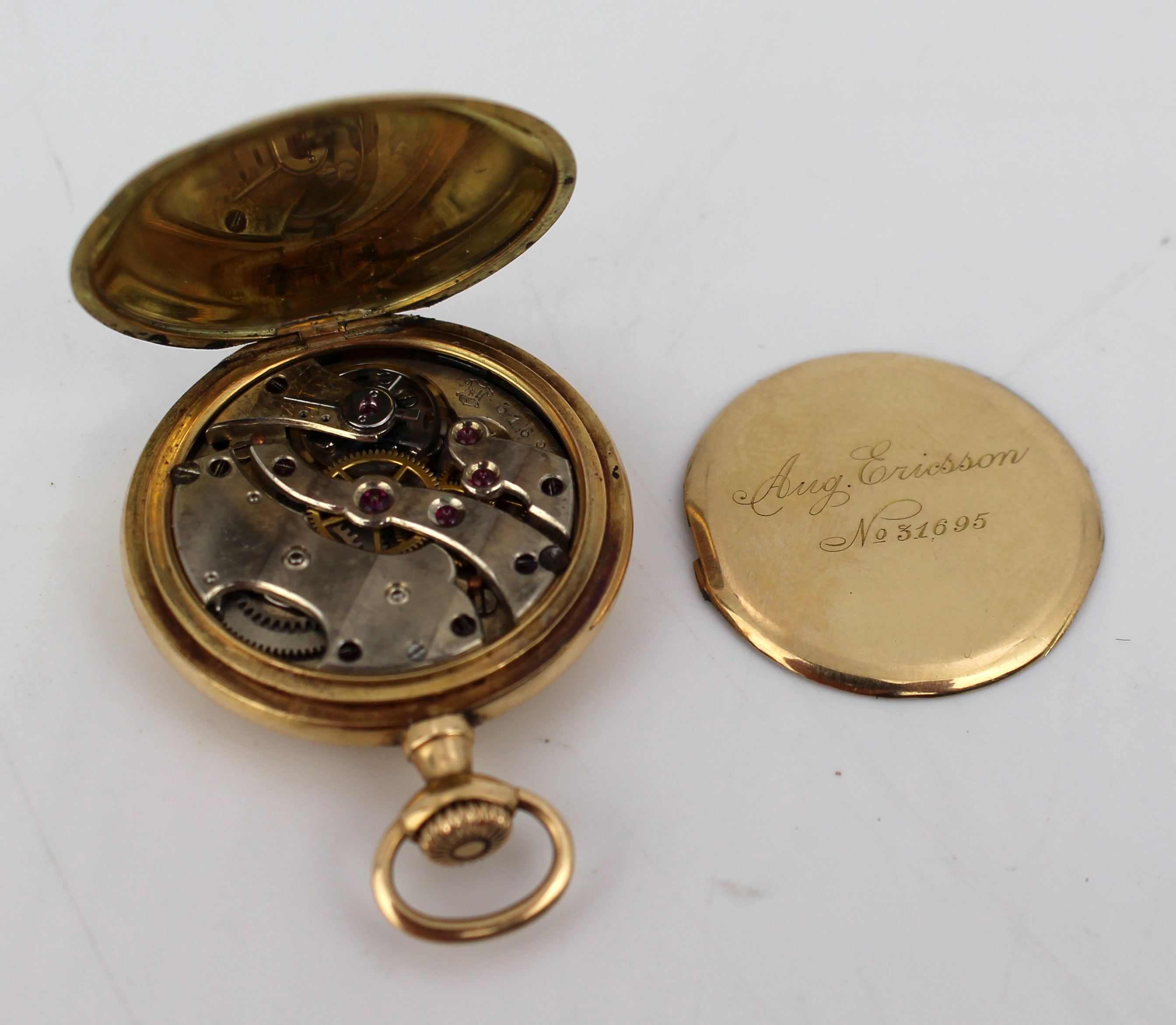 Fine 14ct Gold Pocket Watch by August Ericsson, St Petersburg c.1890