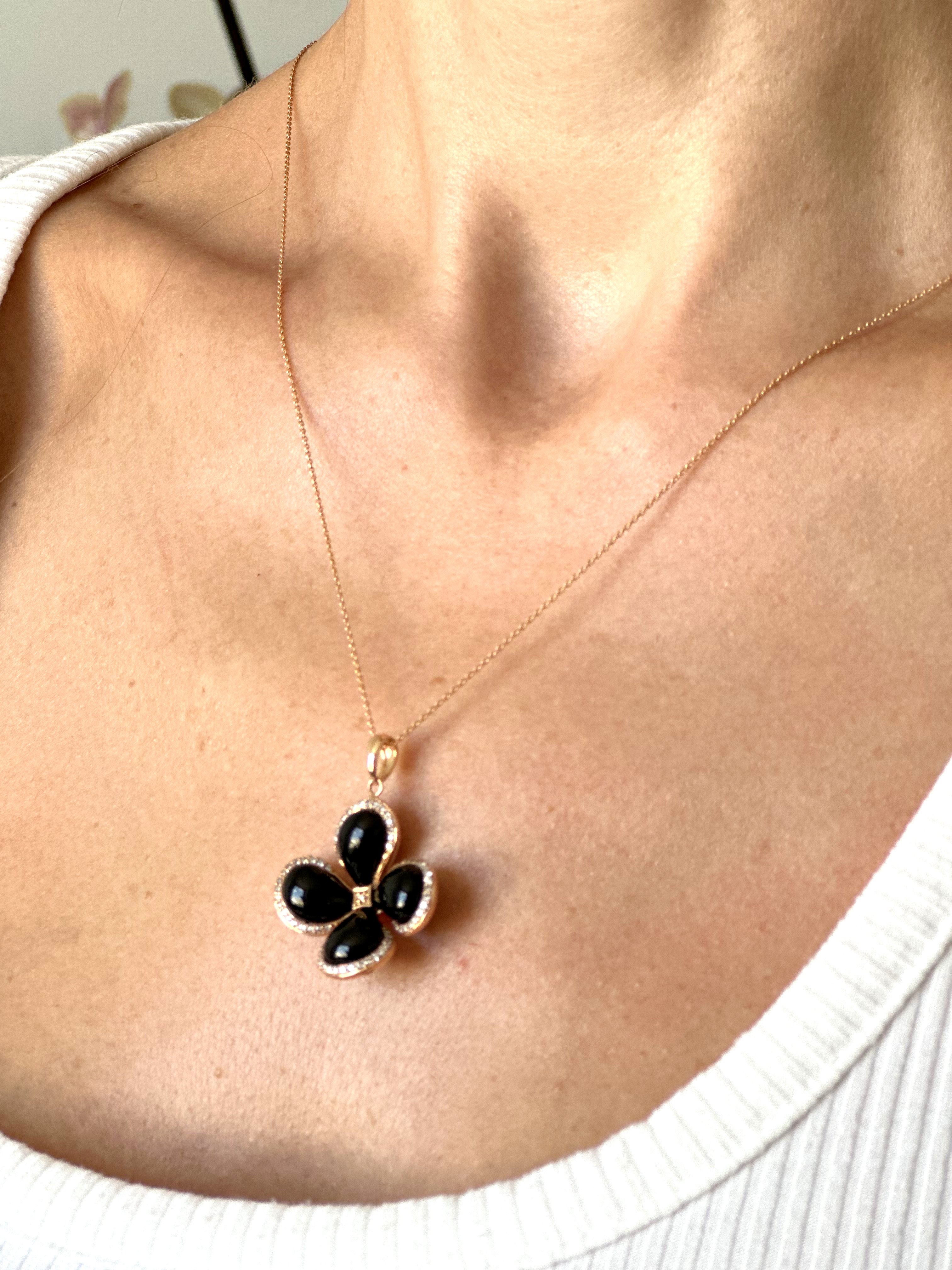Natural Diamond 18K Rose/Pink Gold Necklace