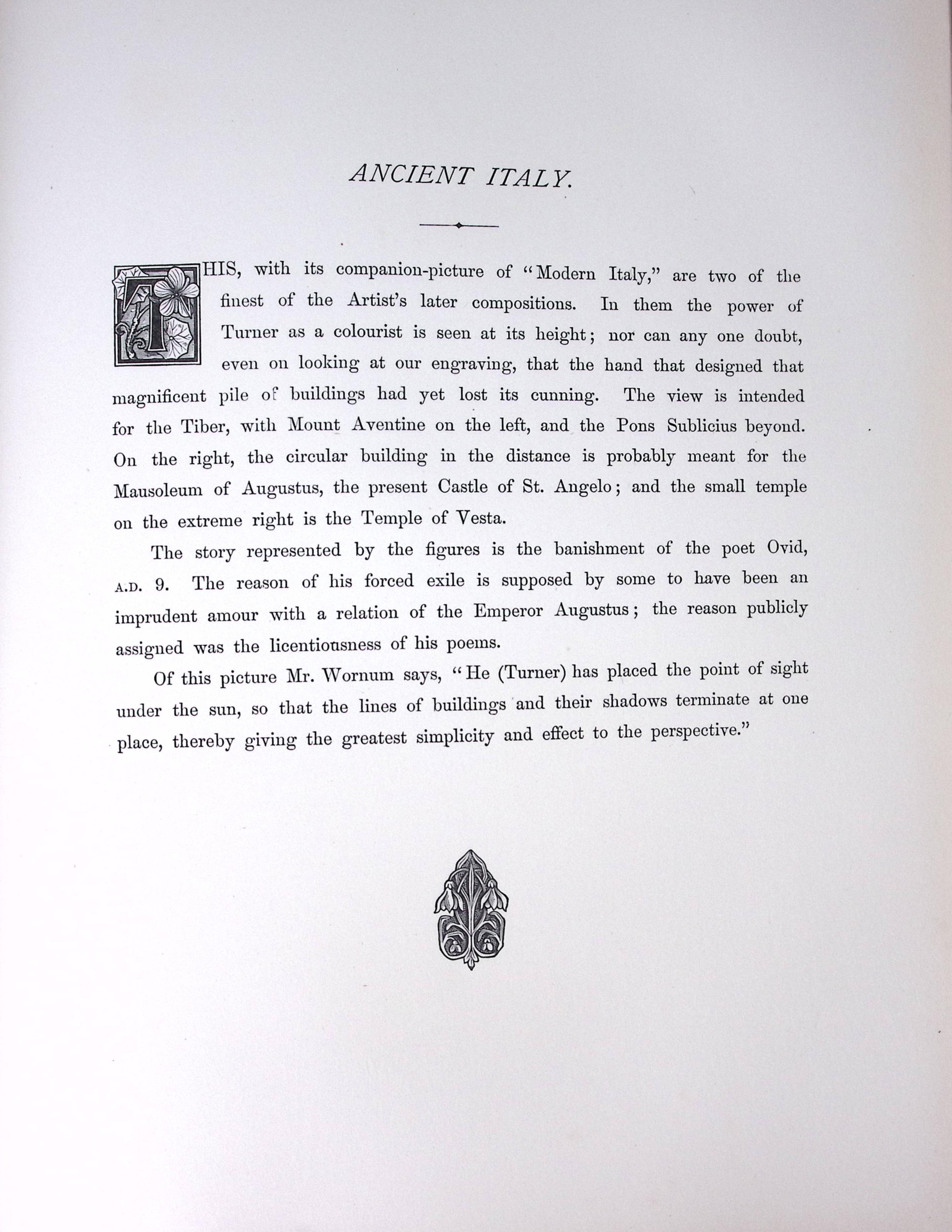 J.M.W Turner View of Ancient Italy Antique Steel Engraving-16-TR