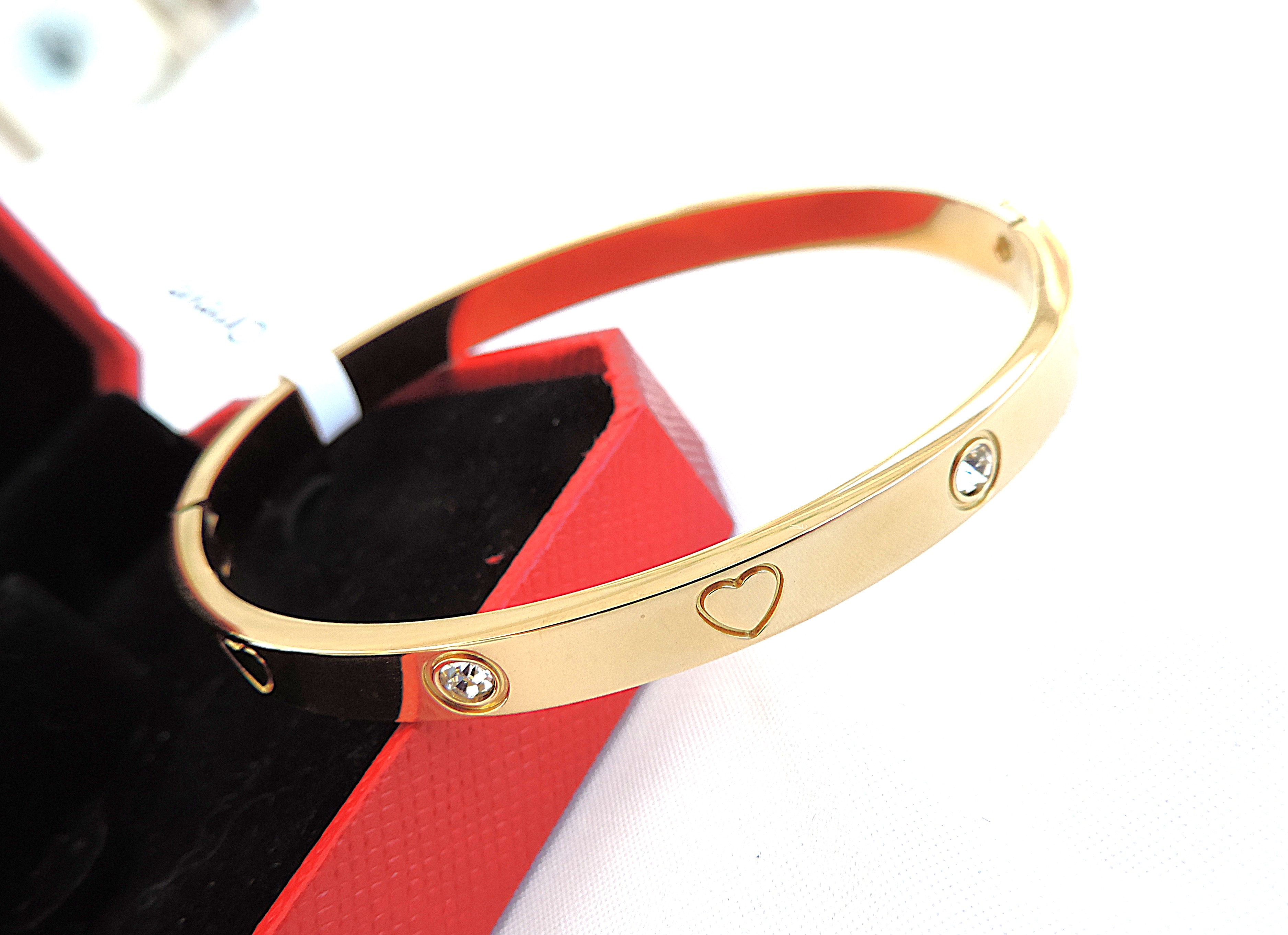 Orrevé 18k Gold Plated Zircon Love Bracelet 'New'