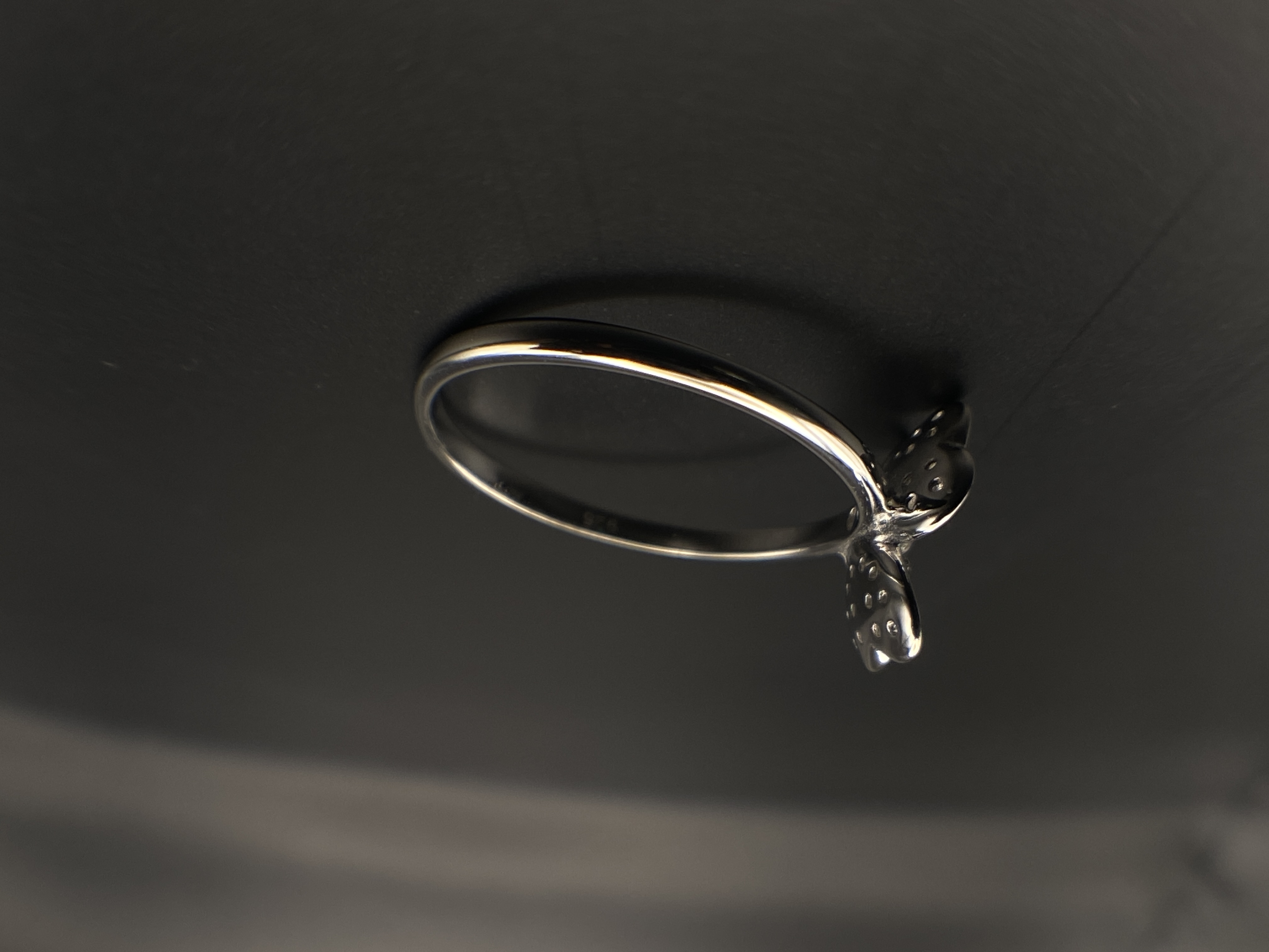 Silver Ladies Shamrock Ring Set With CZ