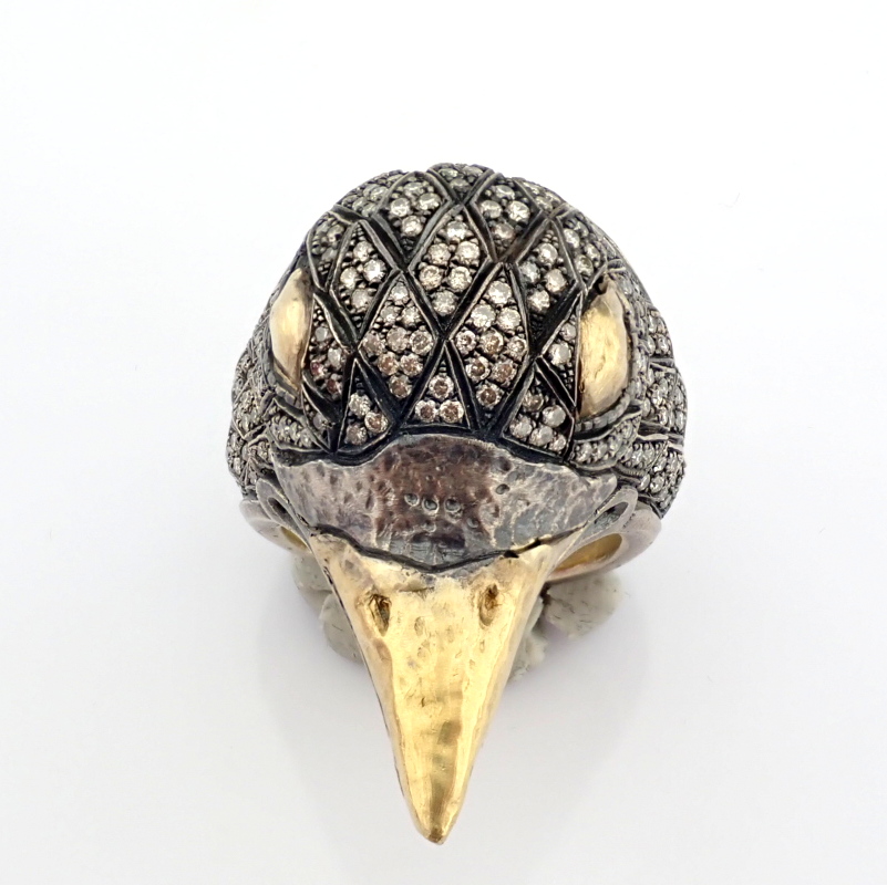 Natural Diamond 18K Yellow Gold Ring