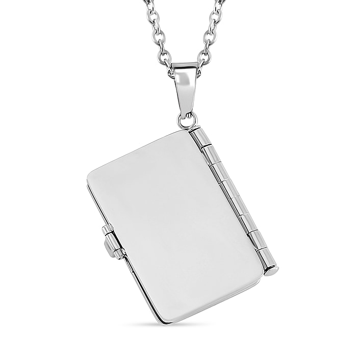 New! Holy Bible Openable Pendant With Chain