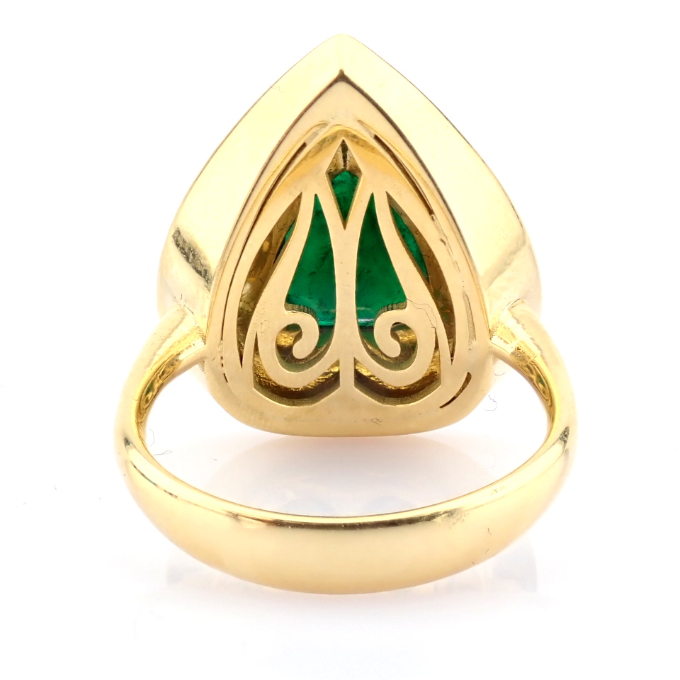 Natural Diamond 18K Yellow Gold Ring