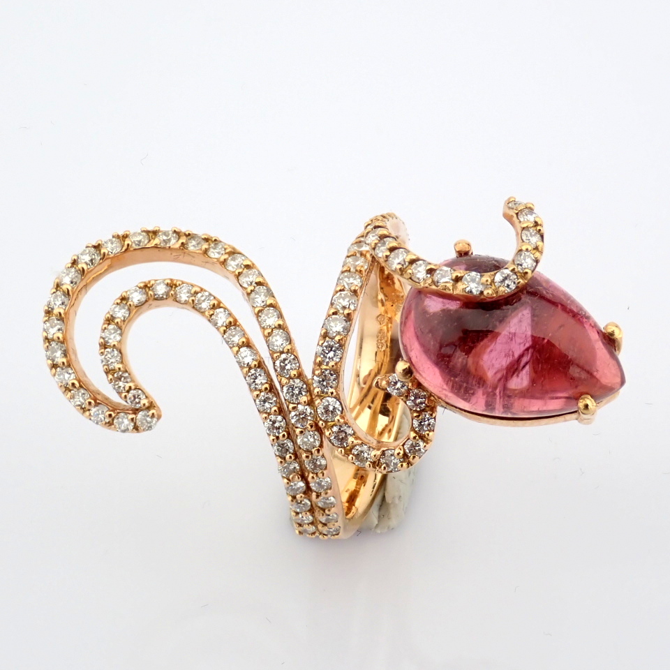 Natural Diamond 18K Rose/Pink Gold Ring