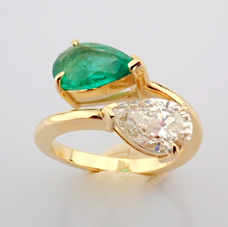Pear Cut Lab-Grown Diamond Ring - 3.29 Total Carat (IGI Certified)