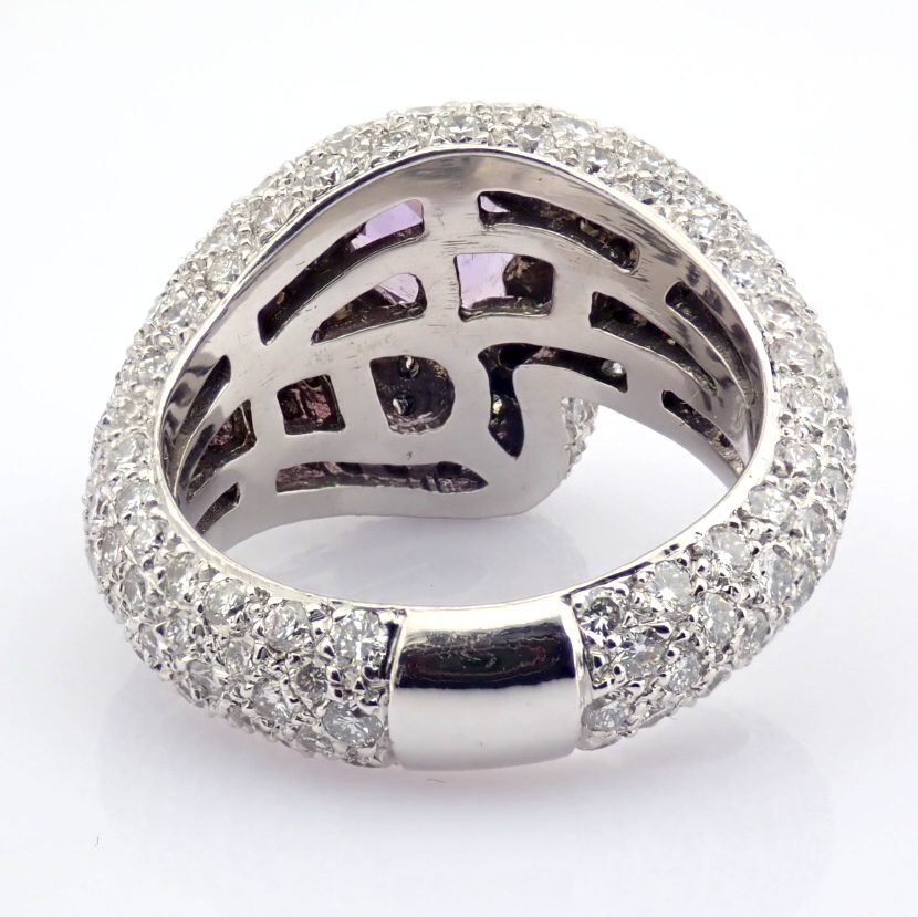 Natural Diamond 18K White Gold Ring
