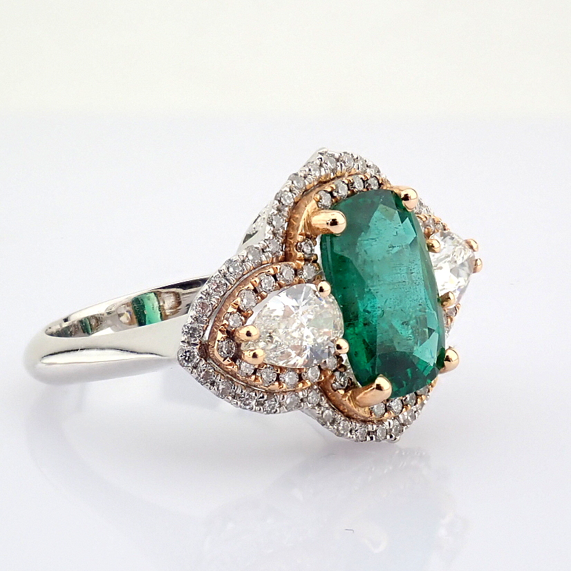 Natural Diamond 18K White Gold Ring