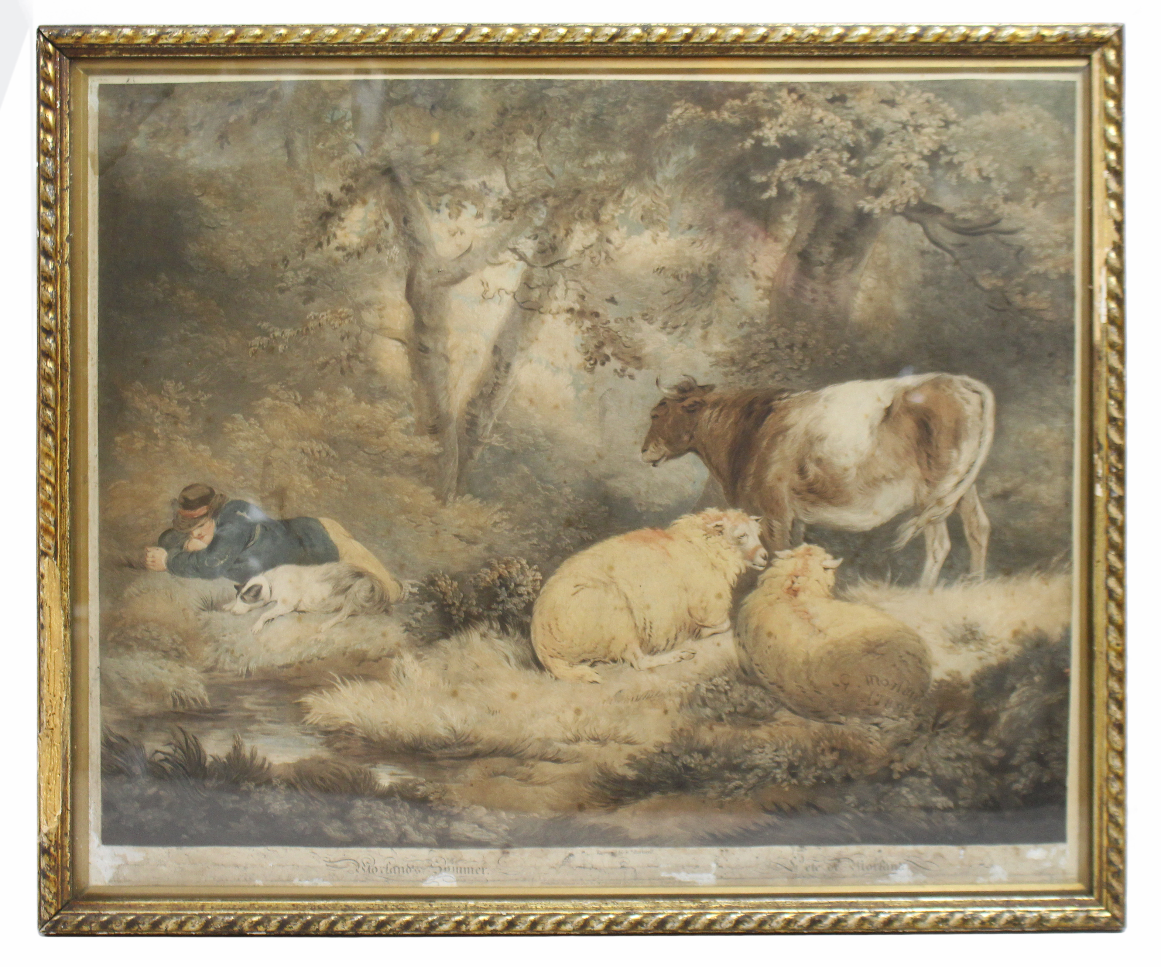 Coloured Mezzotint by William Barnard George Morland – Morland’s Summer (1802)