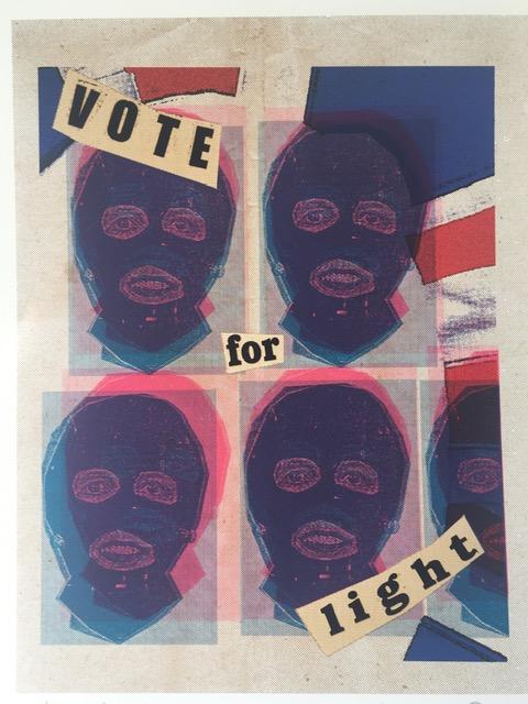 Jamie Reid (1947-2023) 'Vote For Light', Titled, Screenprint, Signed, Editioned, Framed, 1987