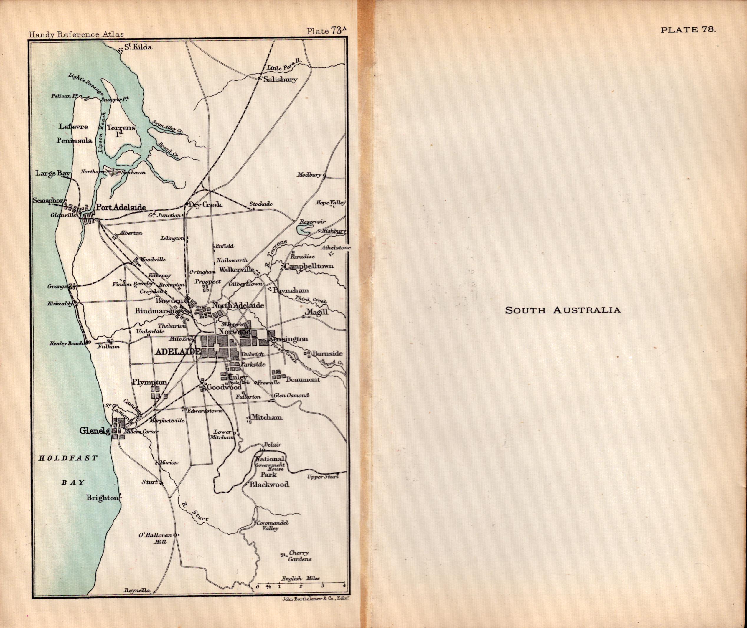South Australia Double Sided Antique 1896 Detailed  Map.