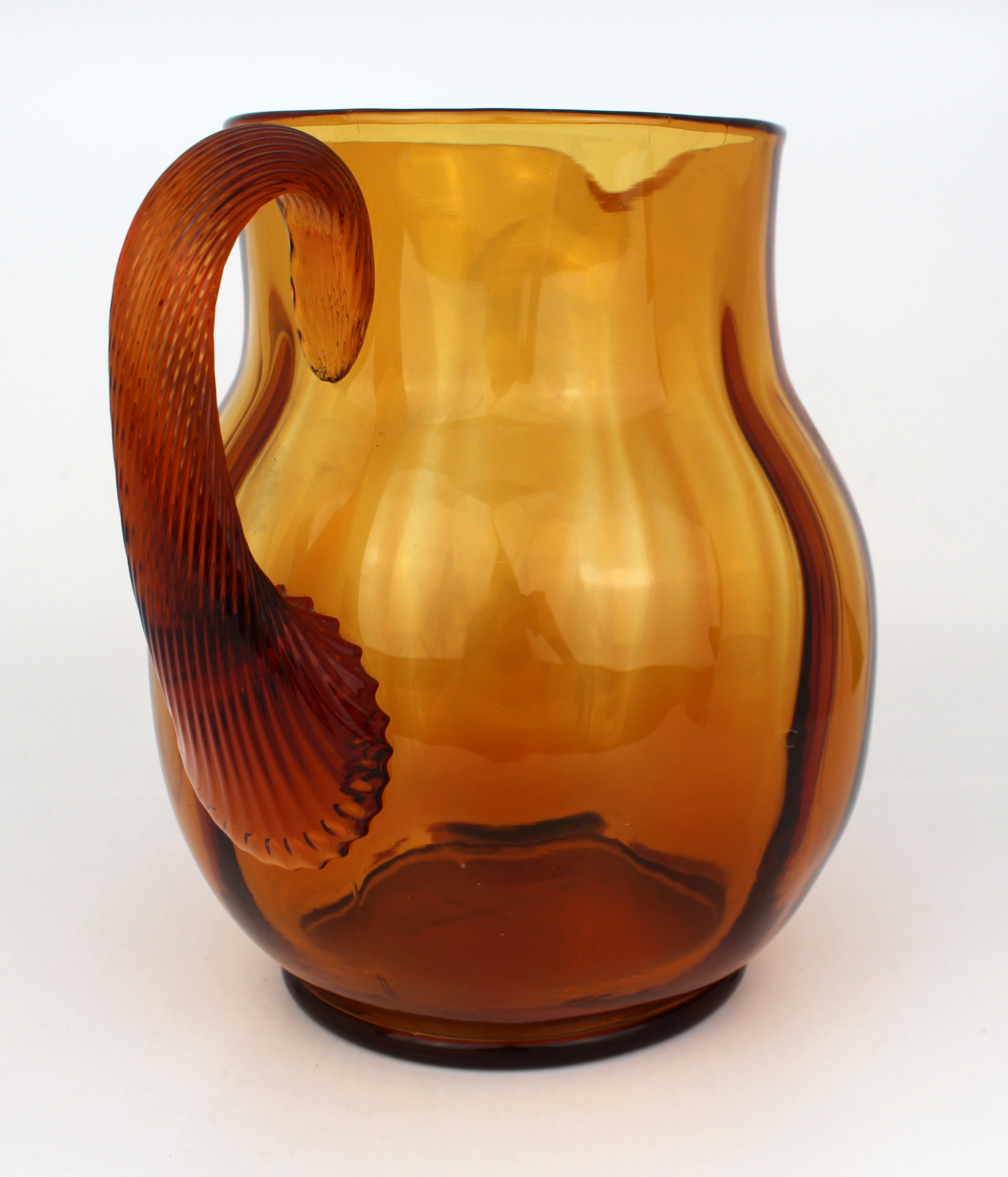 Large Amber Glass Jug c.1940