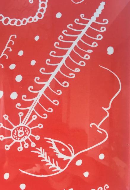 Yayoi Kusama (b 1929) ‘Faces’ Silk Screen Printed On Cotton, Framed, 2021