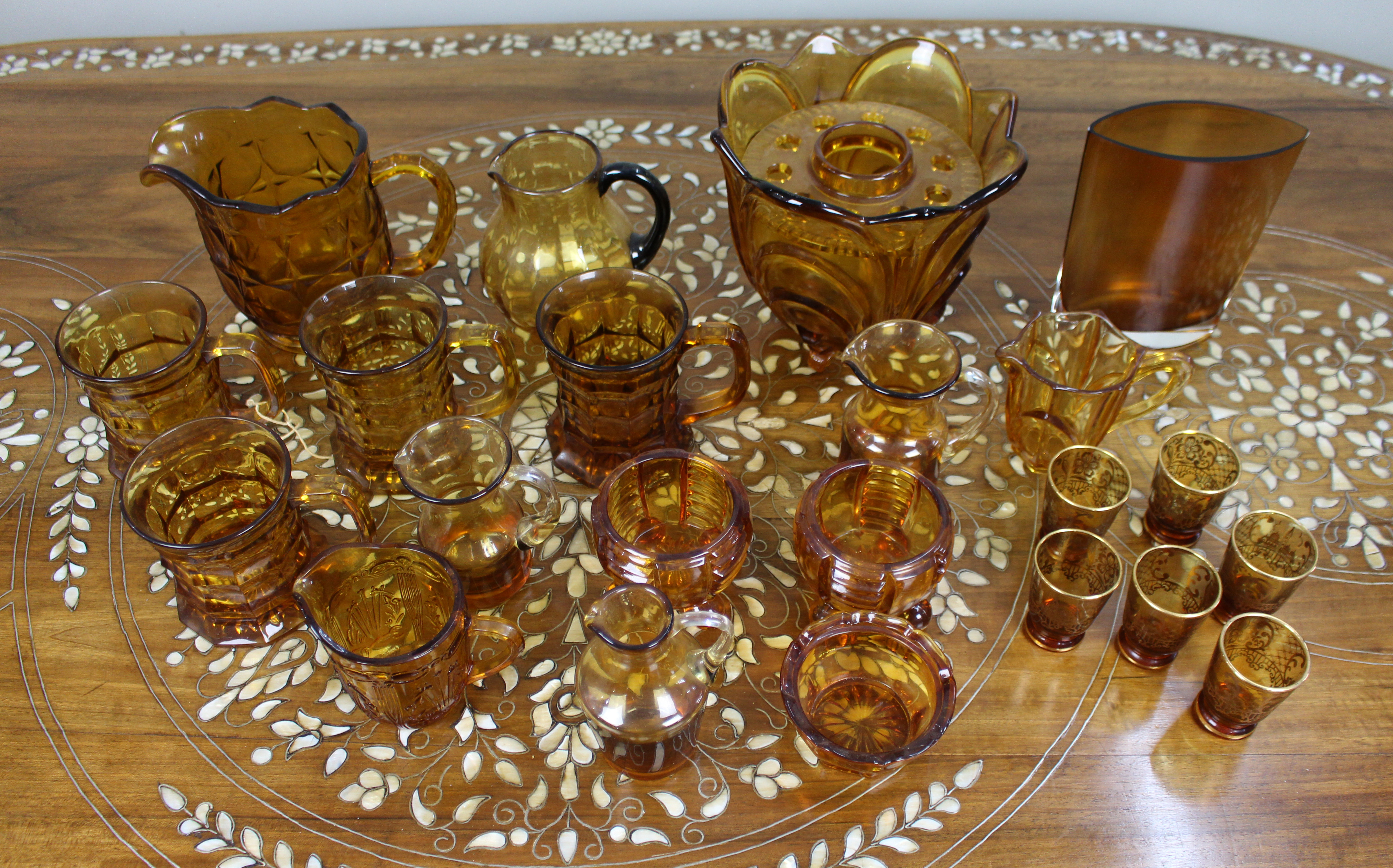 Collection of Amber Glass