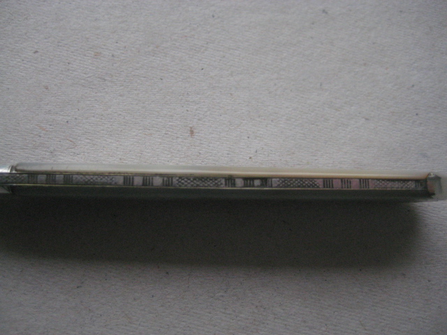 Victorian Matching Mother of Pearl Hafted Silver Bladed Folding Fruit Knife and Folding Fork
