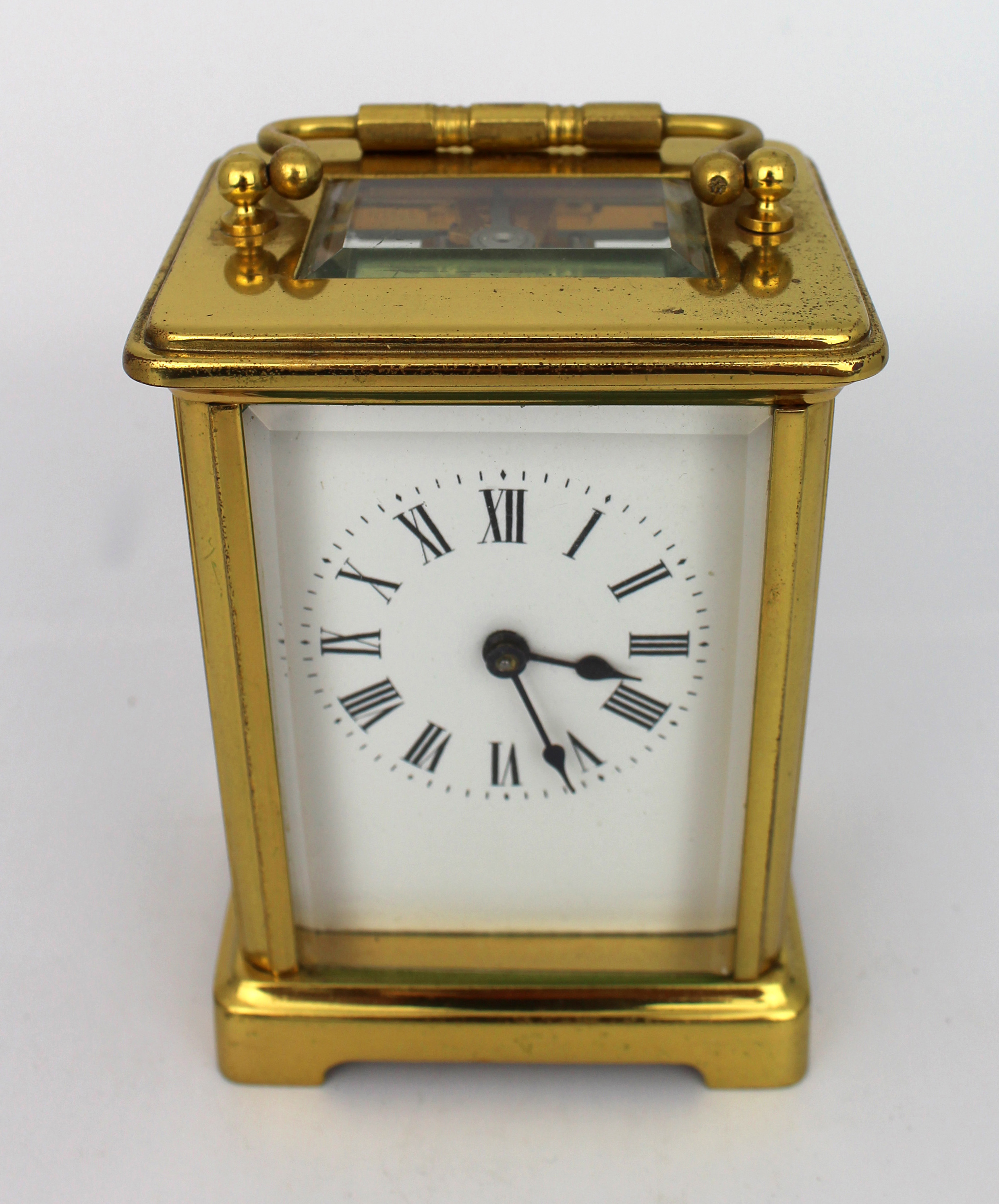 Edwardian Brass Carriage Clock Swiss Movement