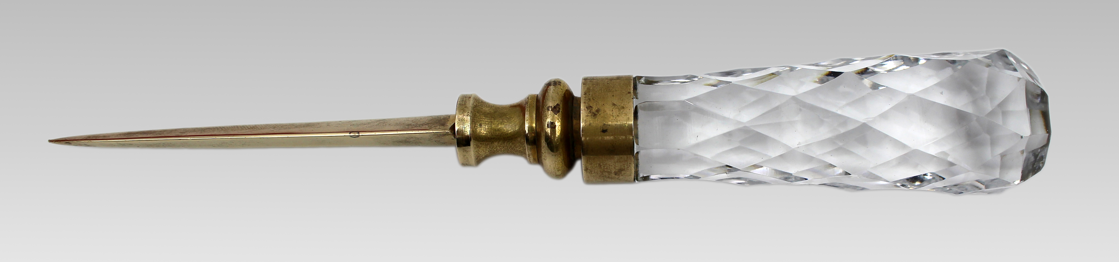 Royal Brierley Crystal and Brass Letter Opener, Boxed, England