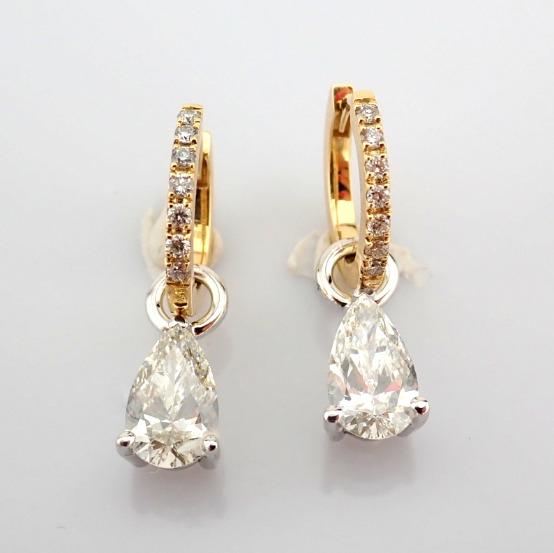 Pear Cut Lab-Grown Diamond Earring - 2.1 Total Carat (IGI Certified)