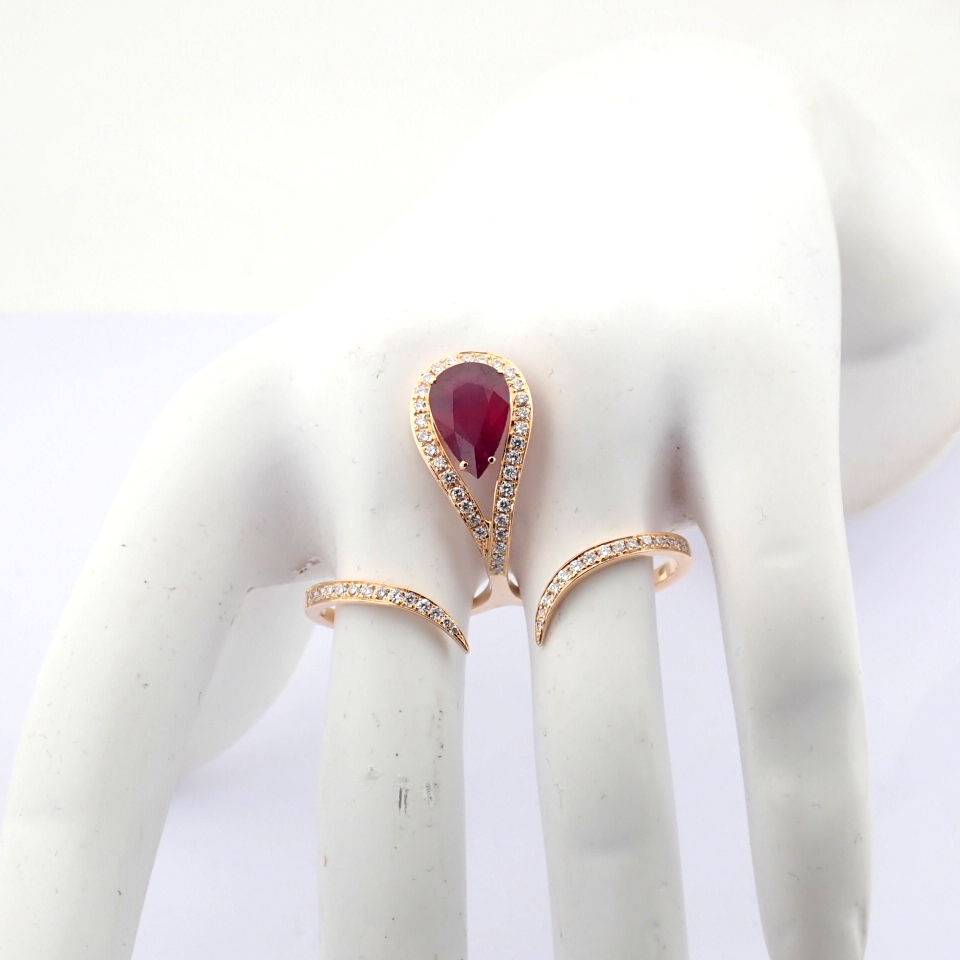 Natural Diamond 18K Rose/Pink Gold Ring