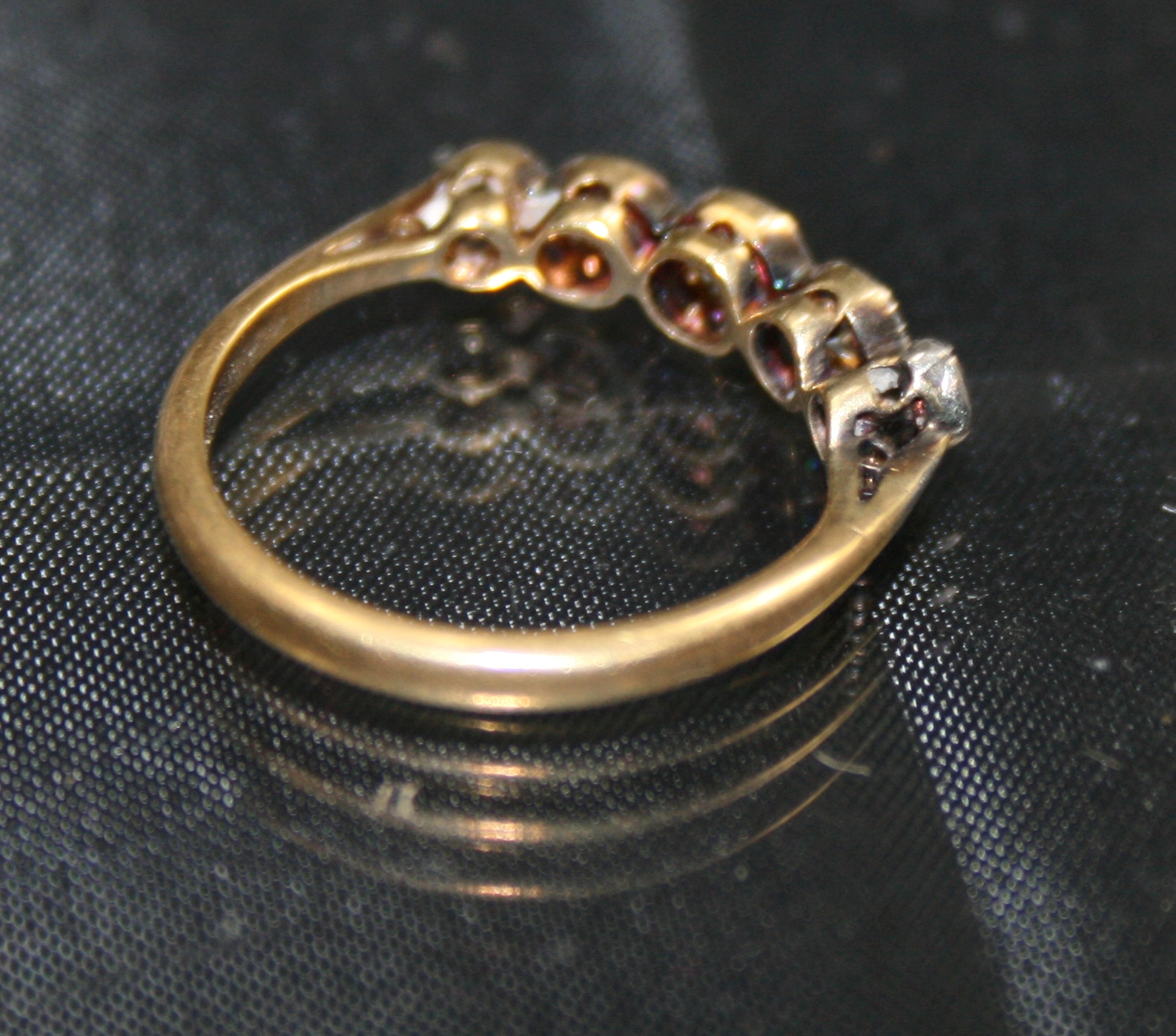 Diamond Five Stone 18ct Yellow Gold & Platinum Ring