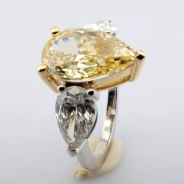 Pear Cut Lab-Grown Diamond Ring - 5.99 Total Carat (IGI Certified)