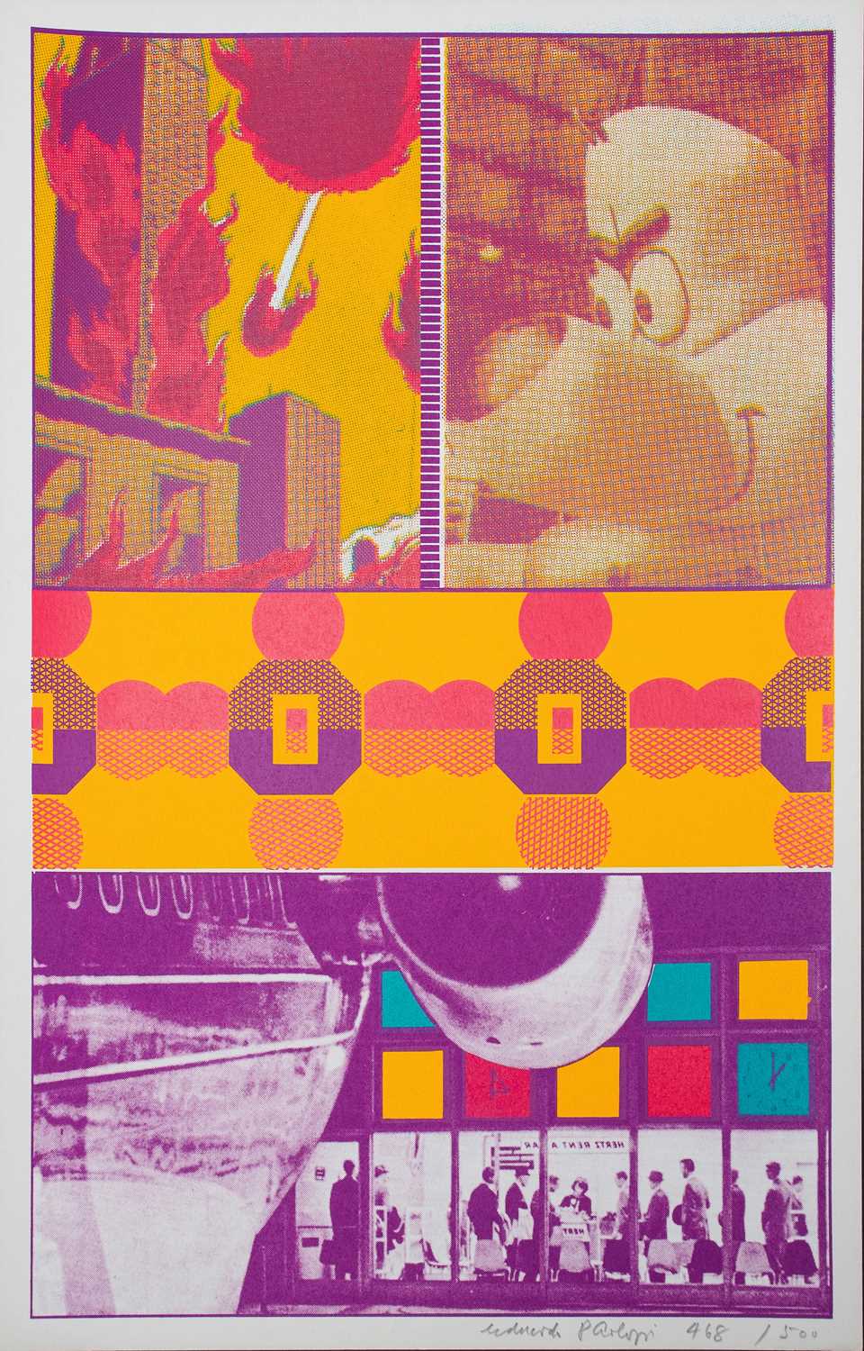 Sir Eduardo Paolozzi (1924-2005) Hand Signed and Numbered. Moonstrips Empire News.