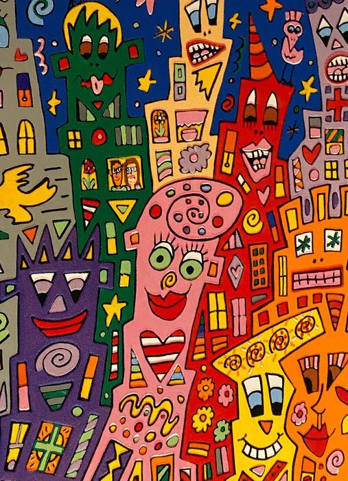 James Rizzi (1950-2011) - The City That Never Sleeps. Hand Signed 1998 (#0417.01)