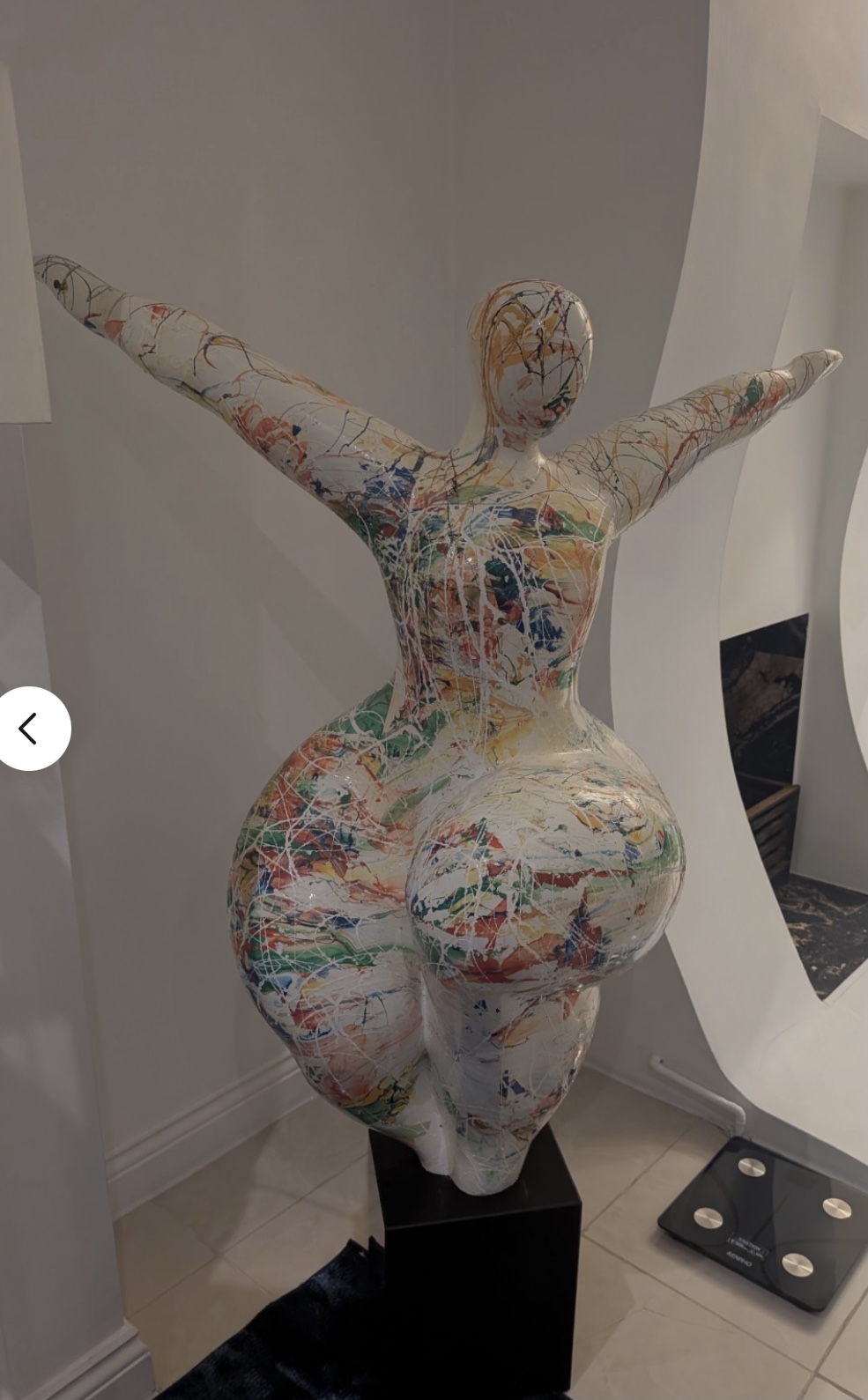 Dancing Ballerina Fat Woman Figure Large Sculpture