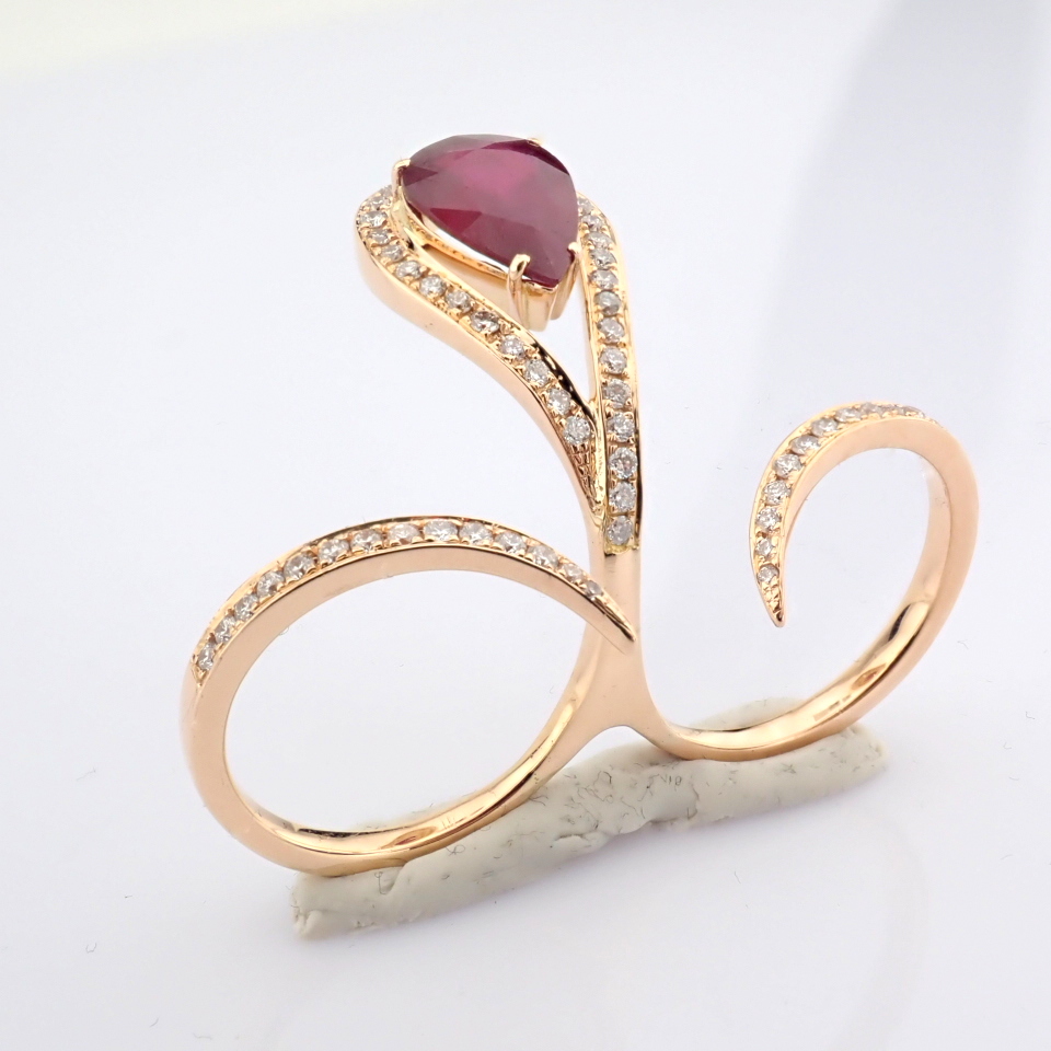 Natural Diamond 18K Rose/Pink Gold Ring