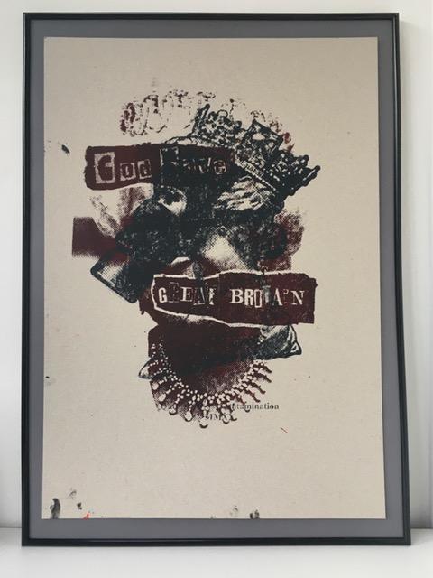 Jamie Reid (1947-2023) James Cauty (b.1956) 'God Save Great Britain', Screenprint, Test Proof, Frame