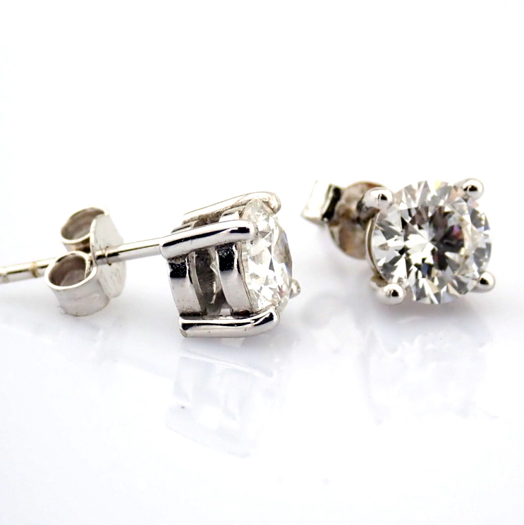 Round Cut Lab-Grown Diamond Earring - 1.89 Total Carat (MDI Certified)