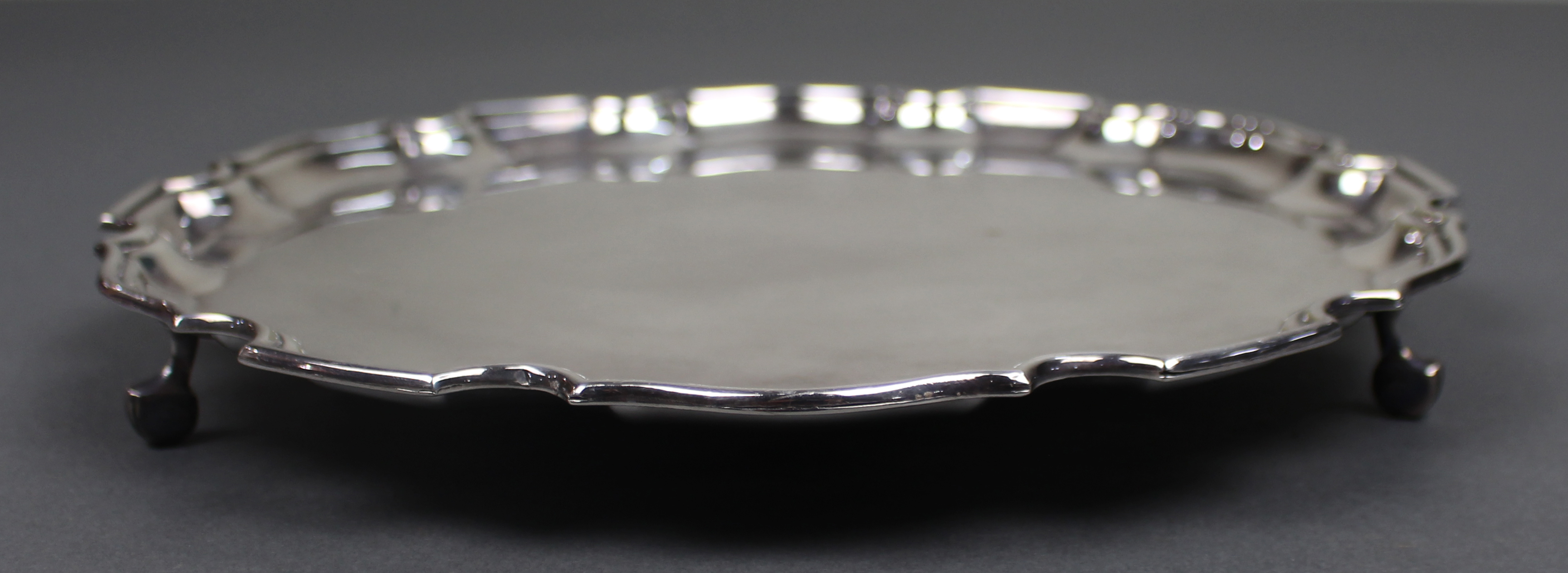 Vintage Elkington Silver Plated Footed Serving Tray