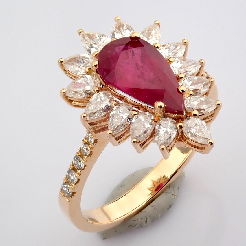Natural Diamond 18K Rose/Pink Gold Ring