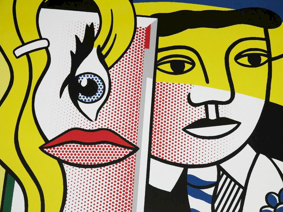 Roy Lichtenstein - ' Stepping Out' Offset Lithograph.
