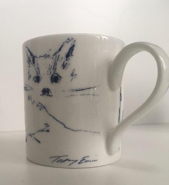 Tracey Emin (b 1963) ‘Docket and his Bird Collection’ Porcelain Coffee Mug, Emin International, 2008