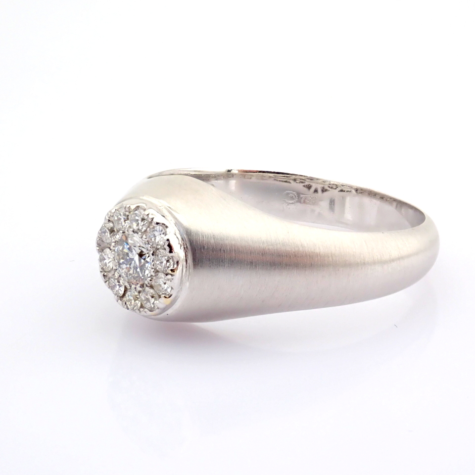 Natural Diamond 18K White Gold Ring